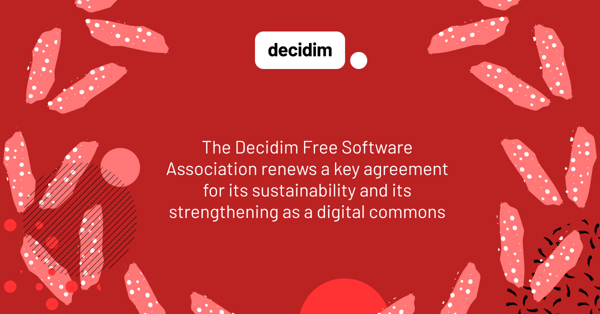 The Decidim Free Software Association renews a key agreement for its sustainability and its strengthening as a digital commons